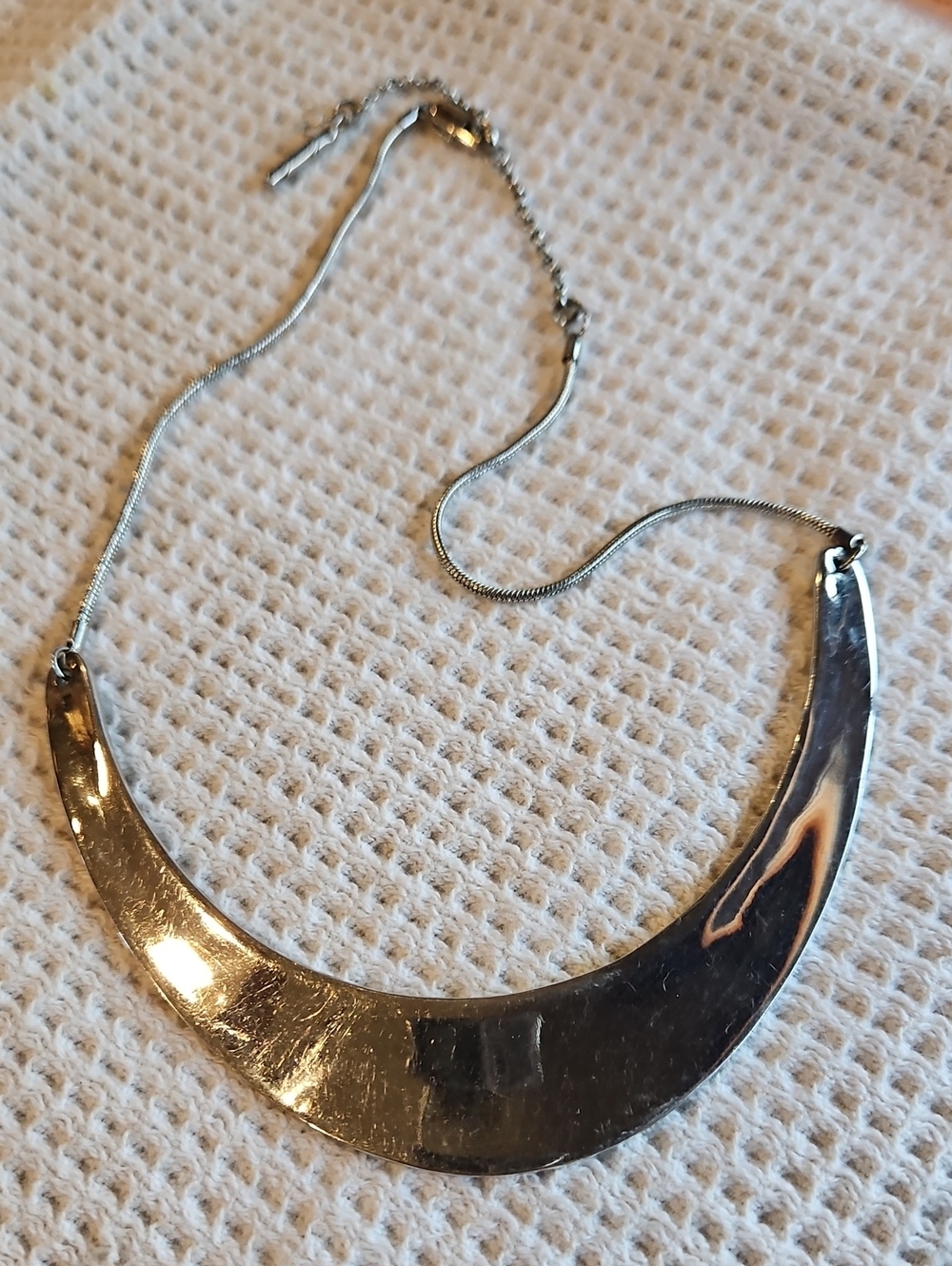 Kenneth Cole Silver Crescent Collar Necklace - Women Jewelry